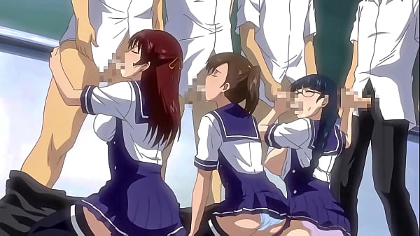 Horny Teen Students In a Hot Orgy in Class | Hentai